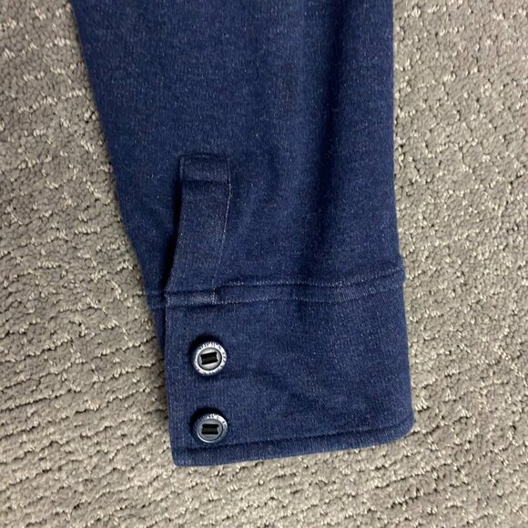 Rhone Button Down Shirt Men's Large Blue Commuter Wool Organic Cotton Flannel - Picture 4 of 10